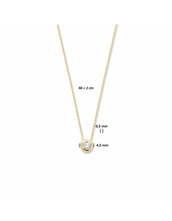 14 krt collier zirkonia 0,5 mm 40 + 2 cm - 17067 14 krt collier zirkonia 0,5 mm 40 + 2 cm - 17067