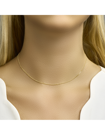 14 krt gouden Collier gourmet 1,0 mm - 17006