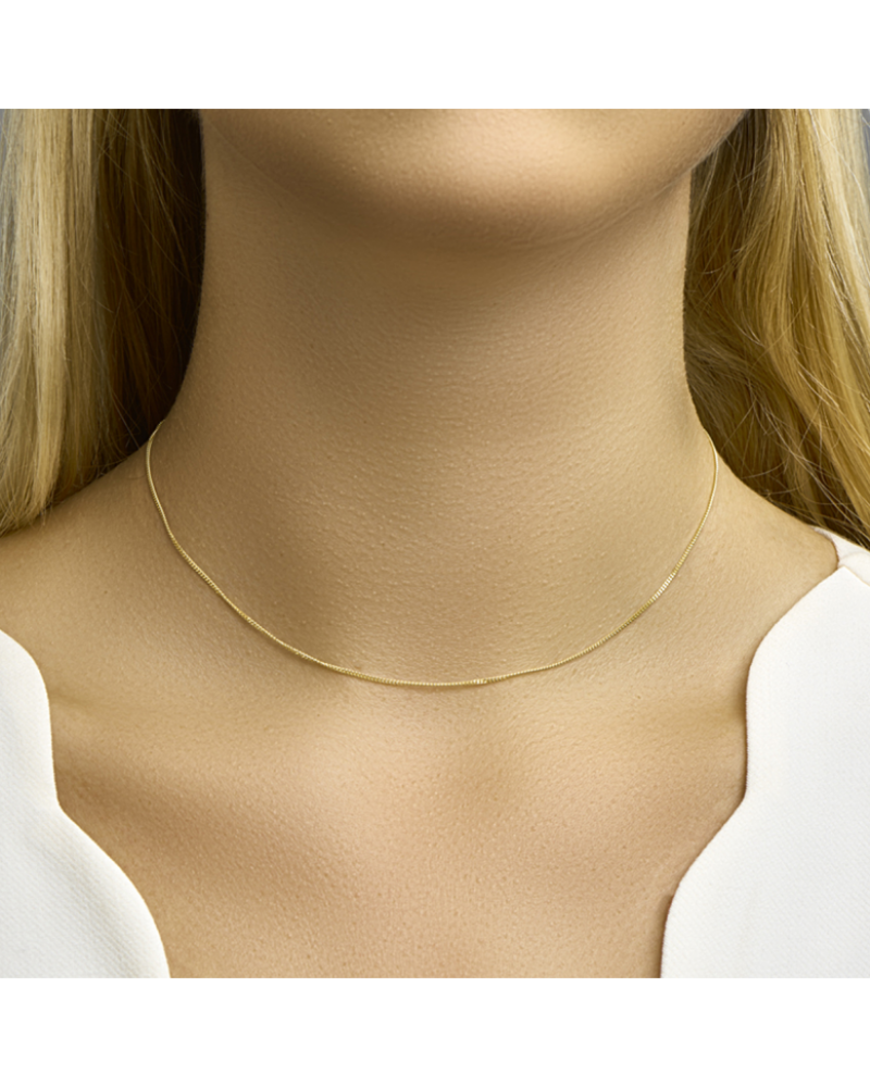 14 krt gouden Collier gourmet 1,0 mm - 17006 14 krt gouden Collier gourmet 1,0 mm - 17006