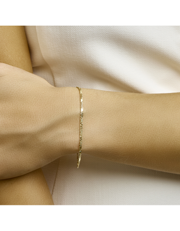 14 krt gouden armband valkenoog 2,1 mm - 17255