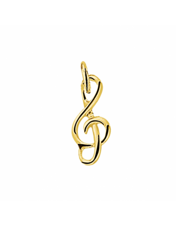 14 krt hanger muzieksleutel - 17146