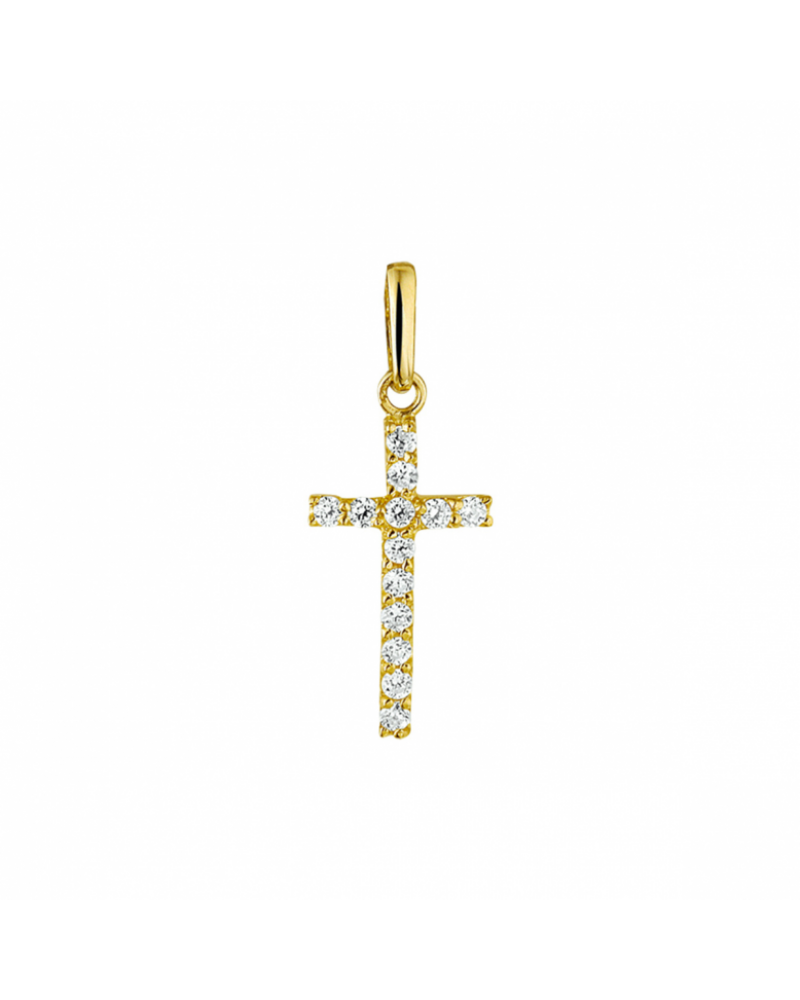 14krt hanger kruis zirkonia - 17197 14krt hanger kruis zirkonia - 17197
