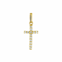 14krt hanger kruis zirkonia - 17197