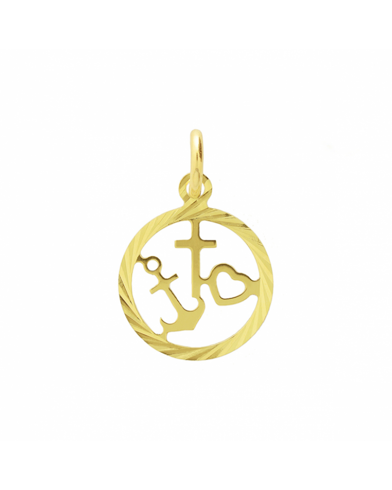 14 krt hanger geloof, hoop en liefde gediamanteerd - 17158 14 krt hanger geloof, hoop en liefde gediamanteerd - 17158