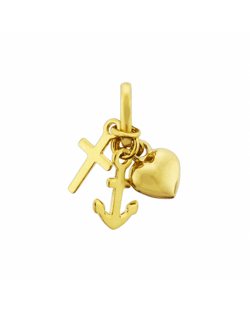 14 krt hanger geloof, hoop en liefde - 17157 14 krt hanger geloof, hoop en liefde - 17157