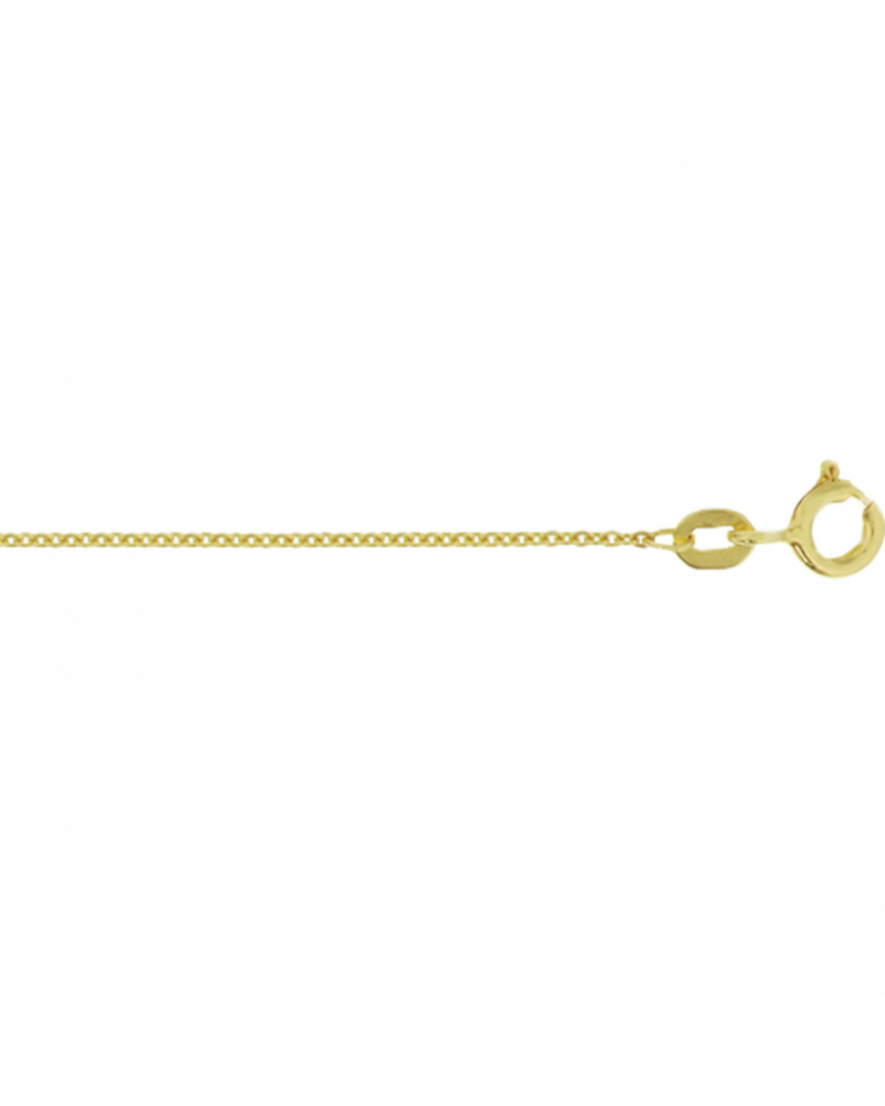 14 krt collier anker plat 1,0 mm 41 - 43 - 45 cm - 17021