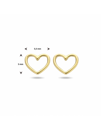 14 krt oorknoppen hart - 17136 14 krt oorknoppen hart - 17136