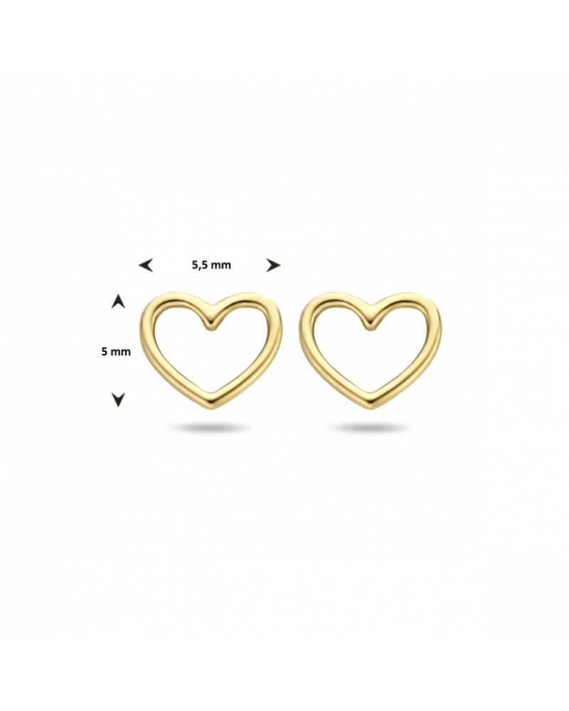 14 krt oorknoppen hart - 17136 14 krt oorknoppen hart - 17136