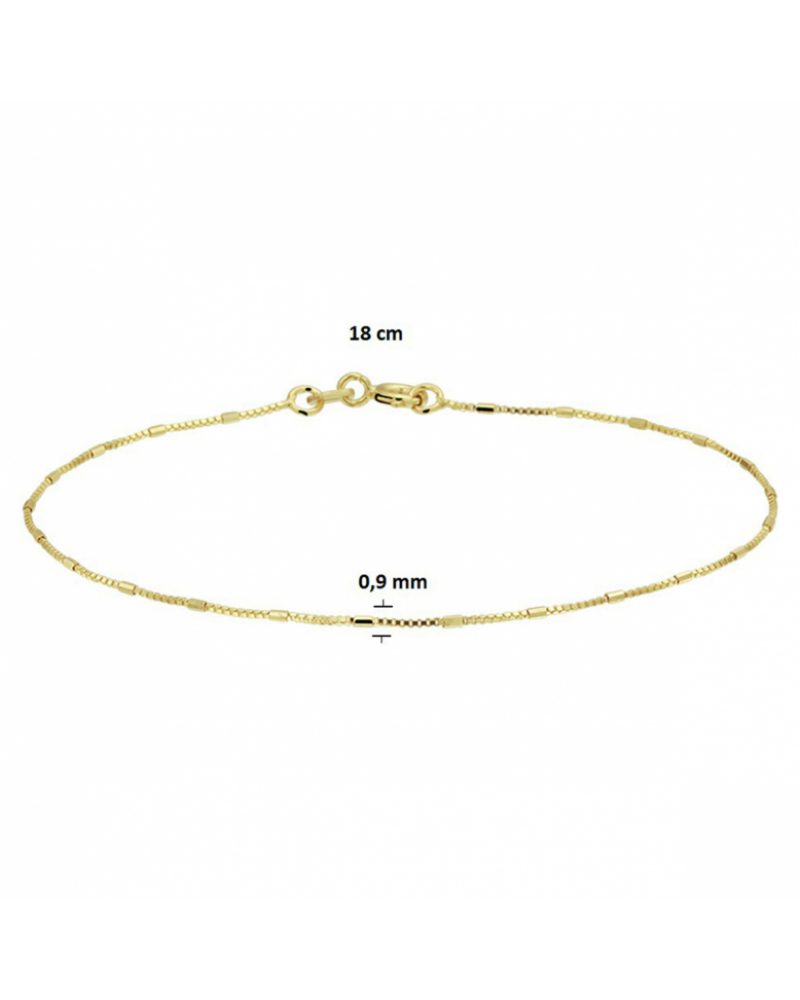 14krt armband venetiaans en staafjes 0,9 mm 18 cm - 17033 14krt armband venetiaans en staafjes 0,9 mm 18 cm - 17033