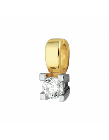 14 krt hanger diamant 0.25ct h si - 17238