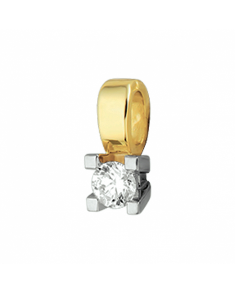 14 krt hanger diamant 0.25ct h si - 17238