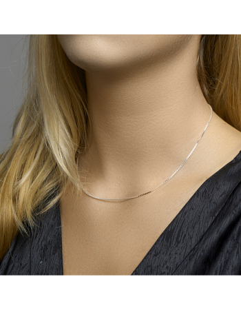 Zilveren collier venetiaans 1,3 mm - 15800