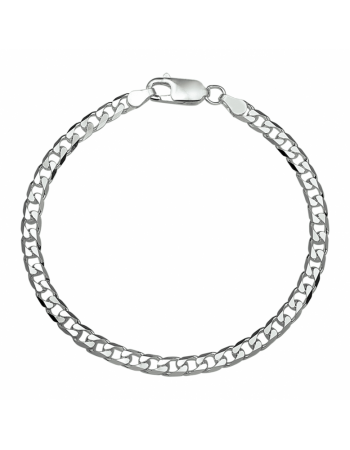 Zilverencollier geslepen gourmette 4,0 mm - 15510 Zilverencollier geslepen gourmette 4,0 mm - 15510