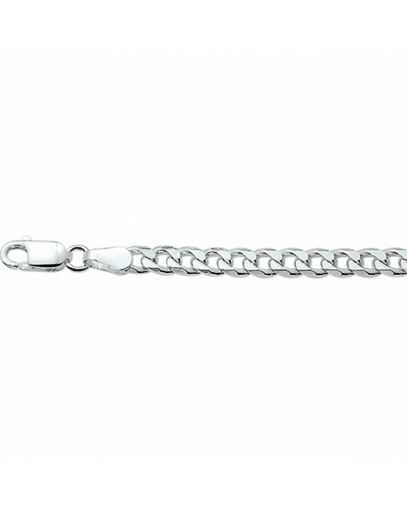 Zilverencollier geslepen gourmette 4,0 mm - 15510 Zilverencollier geslepen gourmette 4,0 mm - 15510