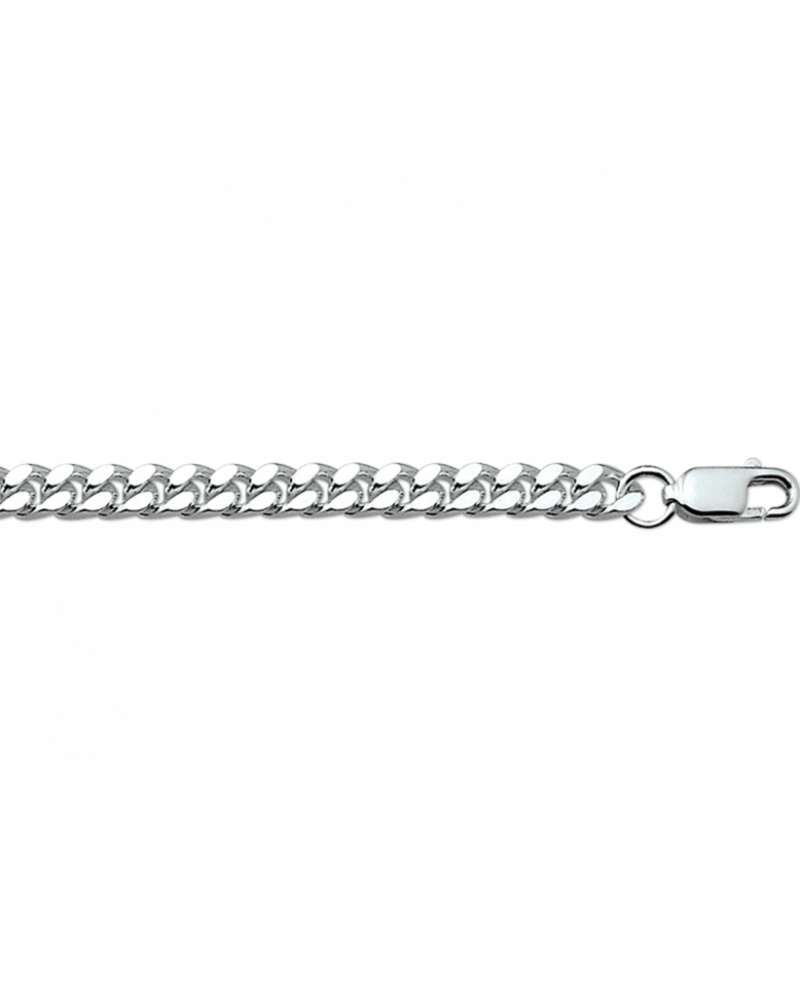 zilveren geslepen gourmette 4,3 mm - 16013 zilveren geslepen gourmette 4,3 mm - 16013