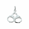 Zilveren hanger handboeien - 15600