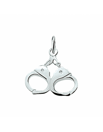 Zilveren hanger handboeien - 15600