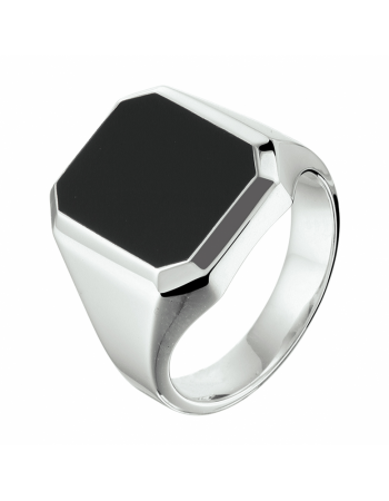 zegelring massief onyx 13 x 11mm - 17893