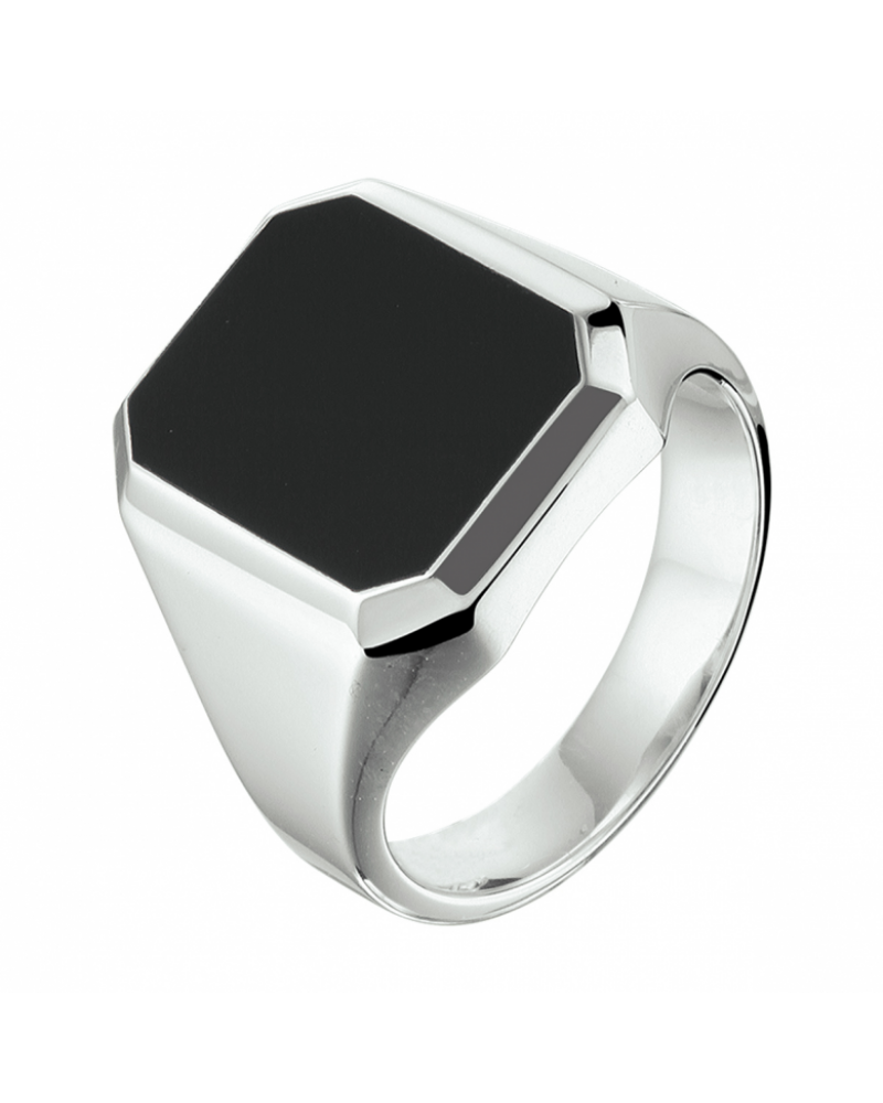 zegelring massief onyx 13 x 11mm - 17893