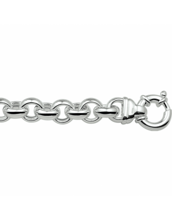 Zilveren collier jasseron 6 mm - 15622