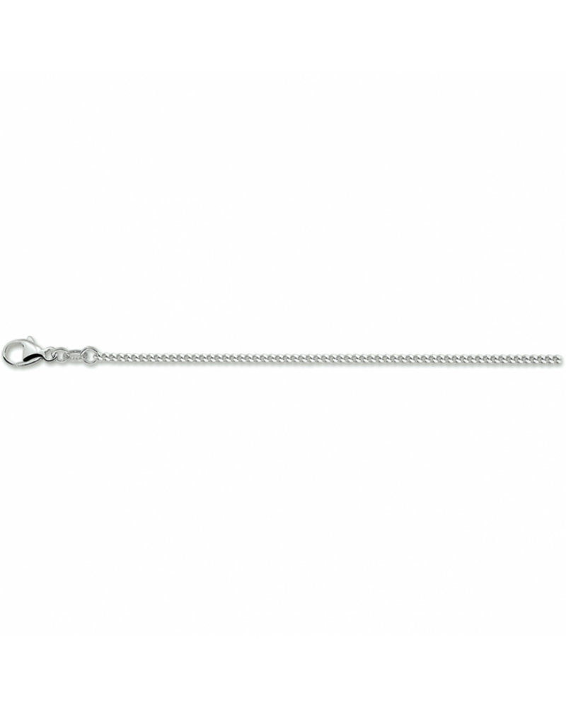 zilver gerhodineerd 4-zijdig geslepen collier gourmette 1,6 mm - 15644 zilver gerhodineerd 4-zijdig geslepen collier gourmette 1,6 mm - 15644