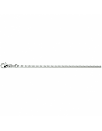 zilver gerhodineerd 4-zijdig geslepen collier gourmette 1,6 mm - 15644 zilver gerhodineerd 4-zijdig geslepen collier gourmette 1,6 mm - 15644