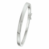Zilveren bangle scharnier poli/mat 5 x 60 mm - 16098