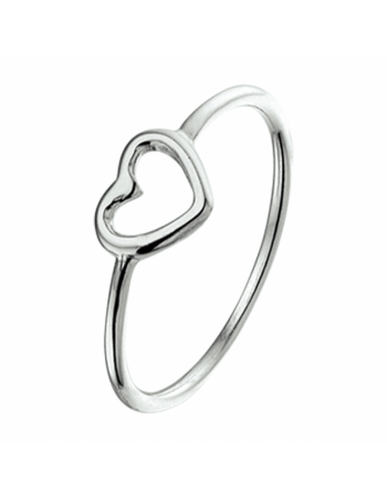 zilveren ring hart - 15562