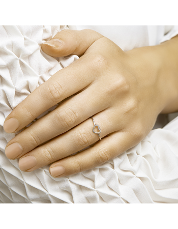 zilveren ring hart - 15562