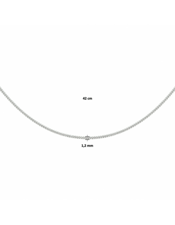 collier gourmette 4-zijdes geslepen 1,2 mm - 15645