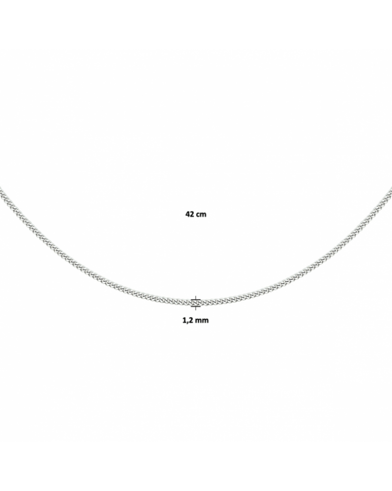 collier gourmette 4-zijdes geslepen 1,2 mm - 15645 collier gourmette 4-zijdes geslepen 1,2 mm - 15645