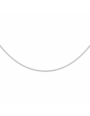 Zilver gerhodineerd gourmette collier 4-zijdes geslepen 1,2 mm - 16251