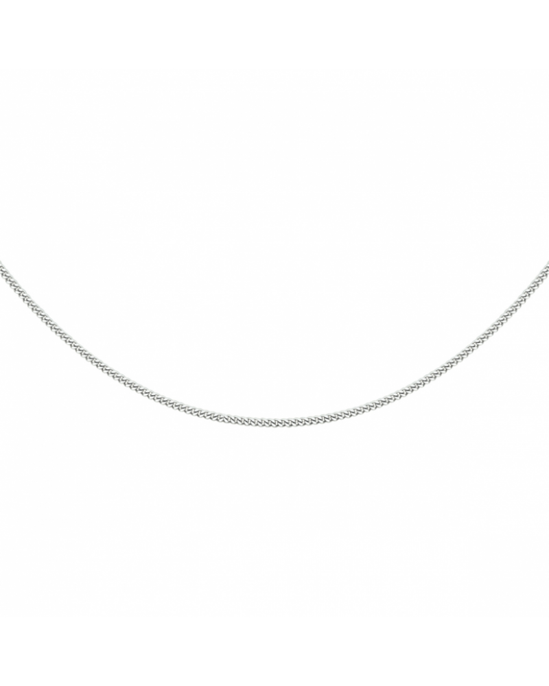 Zilver gerhodineerd gourmette collier 4-zijdes geslepen 1,2 mm - 16251 Zilver gerhodineerd gourmette collier 4-zijdes geslepen 1,2 mm - 16251