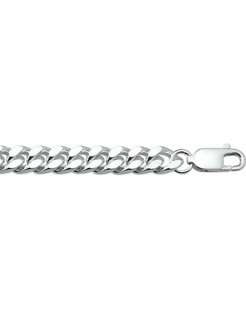 Zilveren collier gourmette 6-zijdes geslepen 7,5 mm - 16260