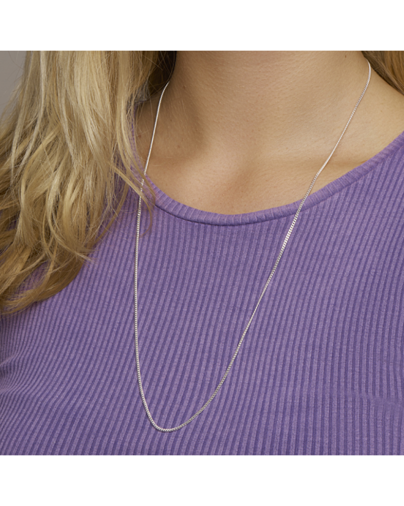 zilveren collier gourmette 4-zijdes geslepen 1,8 mm - 18084 zilveren collier gourmette 4-zijdes geslepen 1,8 mm - 18084