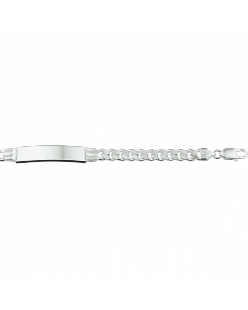 graveerarmband gourmette 4-zijdes geslepen plaat 10 mm 21 cm - 18091 graveerarmband gourmette 4-zijdes geslepen plaat 10 mm 21 cm - 18091