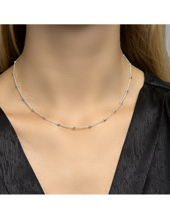 collier anker en bolletjes - 18037 collier anker en bolletjes - 18037