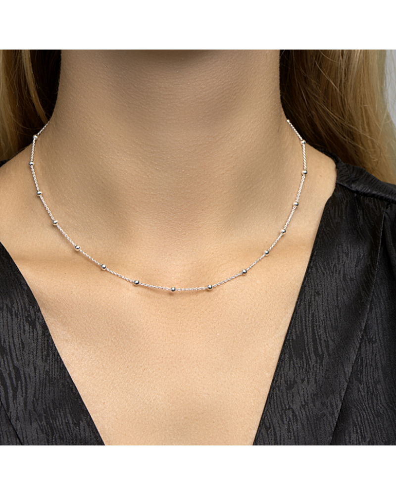 collier anker en bolletjes - 18037 collier anker en bolletjes - 18037