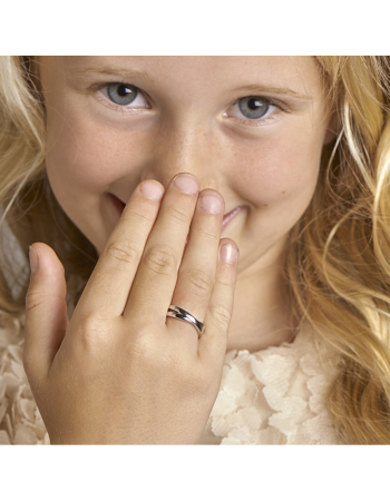 Zilveren fantasie ring - 16229