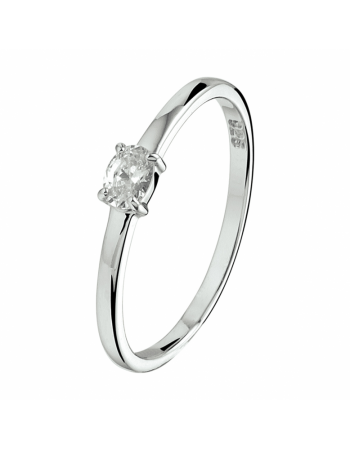 zilveren ring zirkonia - 17802