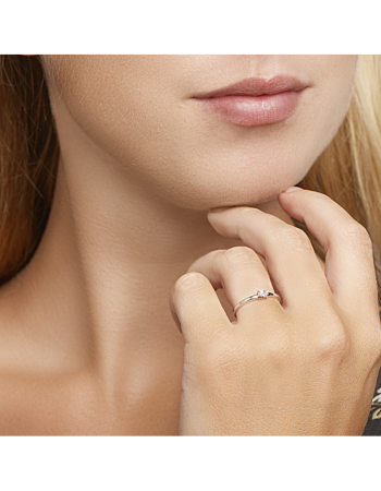 zilveren ring zirkonia - 17802