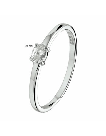 zilveren ring zirkonia - 17802
